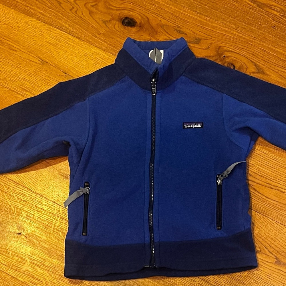 Patagonia Kids' Fleece Full Zip - Blue Size S (7-8) - Vintage